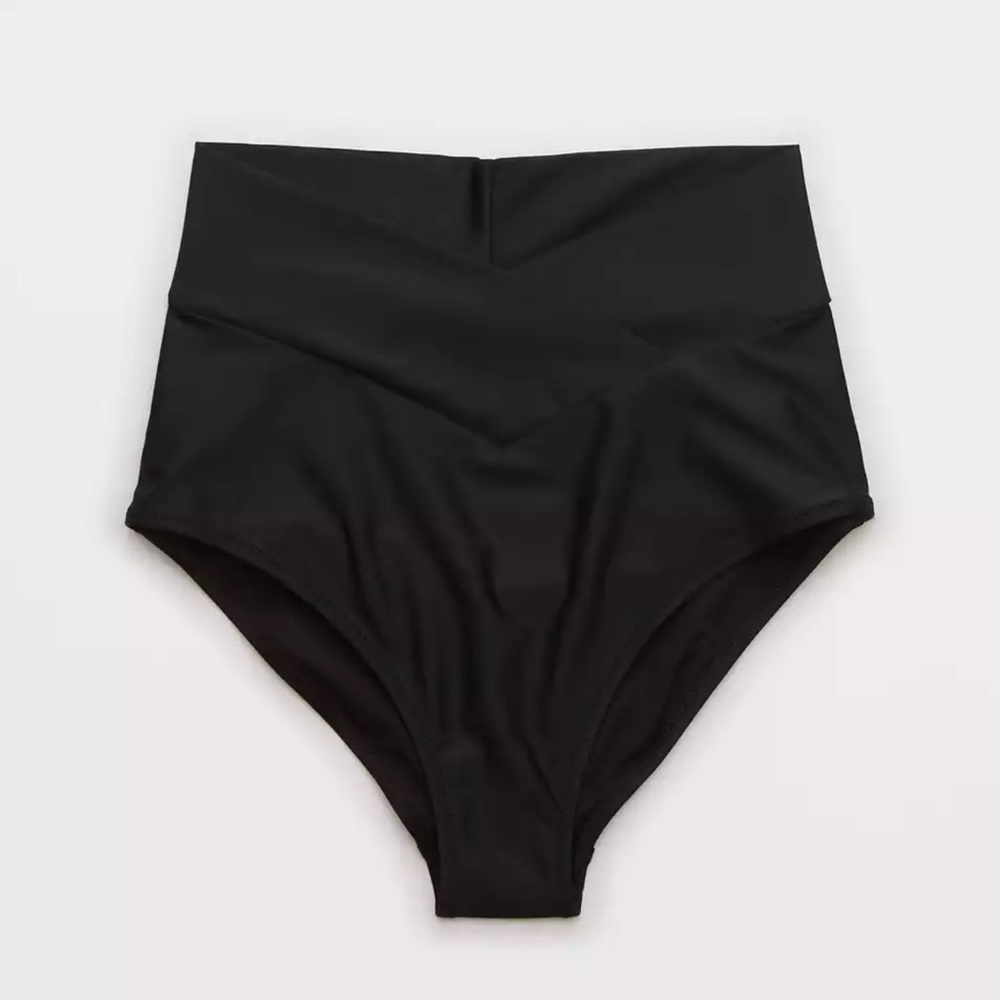 Aerie Crossover High Waisted Bikini Bottom - Size M